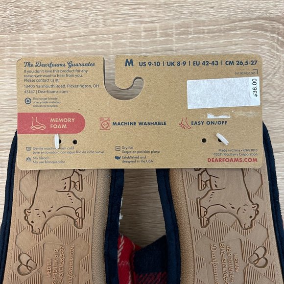 Dearfoams Men's Papa Bear Slipper Size Medium US 9-10 New - Picture 7 of 9